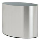 Oval stainless steel planter