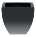 Tapered curved square planter