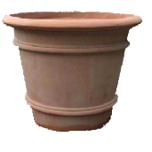 Lightweight glassfibre terracotta style pot