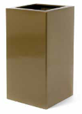 Tall square synthetic planter with top lip in a range of colours.