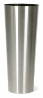 Tall tapered round aluminium or stainless steel planter