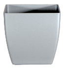 Tapered curved square synthetic planter